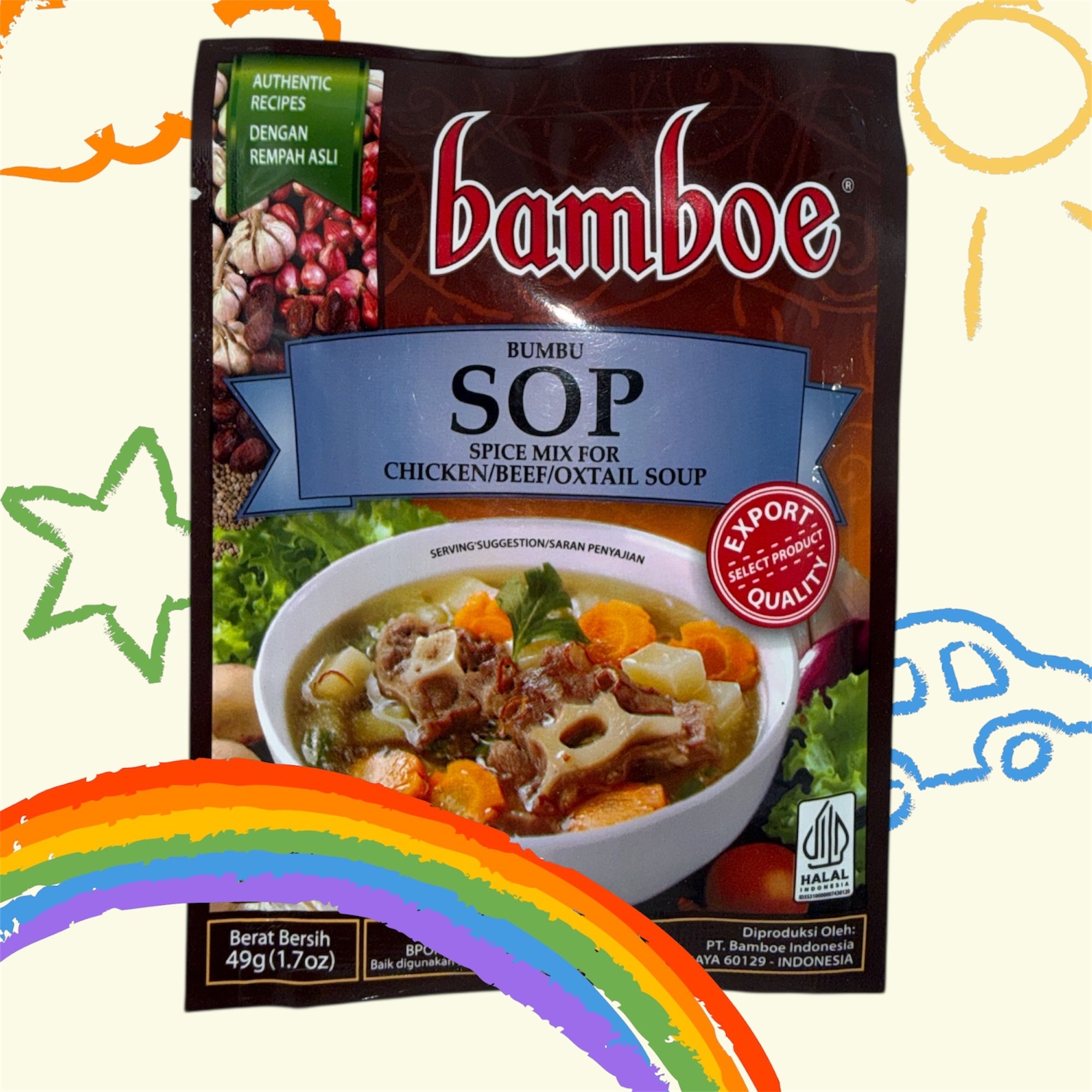 Bamboe Bumbu SOP - Spice Mix for Chicken/Beef/Oxtail Soup - LINGORA